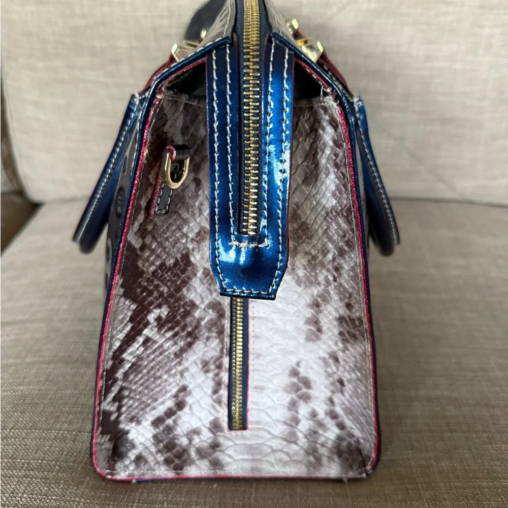 Arcadia Shiny Blue Satchel - Picture 5 of 5